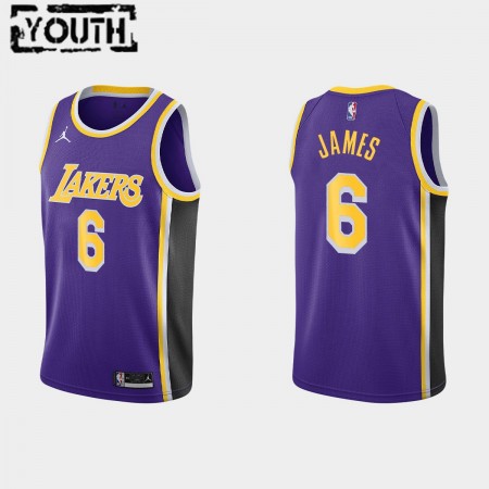 Maglia NBA Los Angeles Lakers LeBron James 6 Jordan 2021-22 Statement Edition Swingman - Bambino